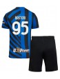 Billige Inter Milan Alessandro Bastoni #95 Hjemmedraktsett Barn 2024-25 Kortermet (+ Korte bukser)